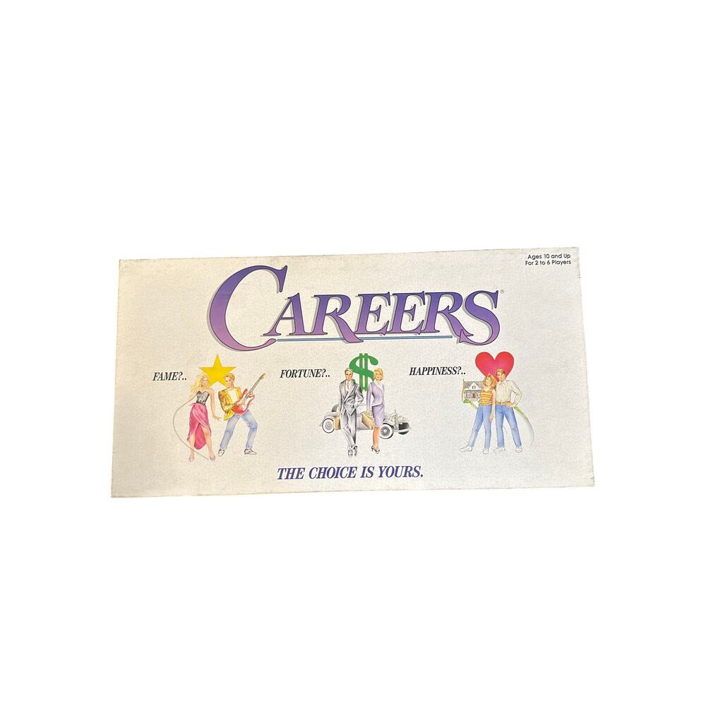 Vintage 1992 Tiger Games 3-400 Careers Board Game 10+ Fame Fortune Happiness